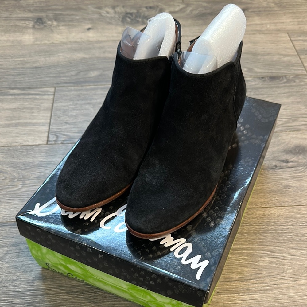 Sam Edelman Black Suede Ankle Boots